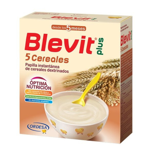 Blevit Plus Porridge 5 Cereals with Bifidus Effect for Children 5+ Months 10.58 oz (300 g)