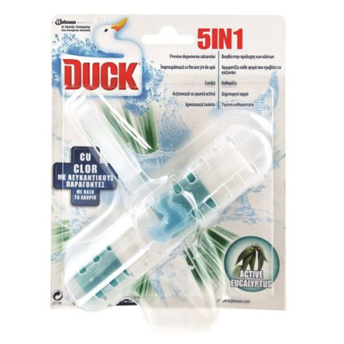 Duck Active Eucalyptus 5-in-1 Toilet Bowl Freshener with Eucalyptus Scent 1 pc