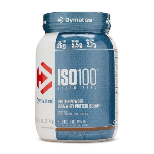 Dymatize Iso 100 Hydrolyzed Whey Protein Isolate with Brownie Flavor 1.6 lb (725 g)