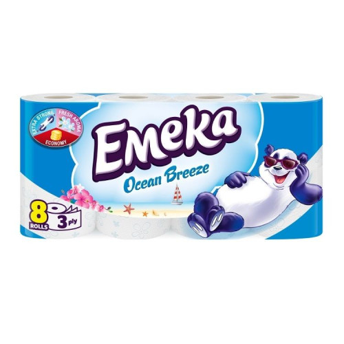 Emeka Ocean Breeze Scented 3-ply Toilet Paper 8 Rolls