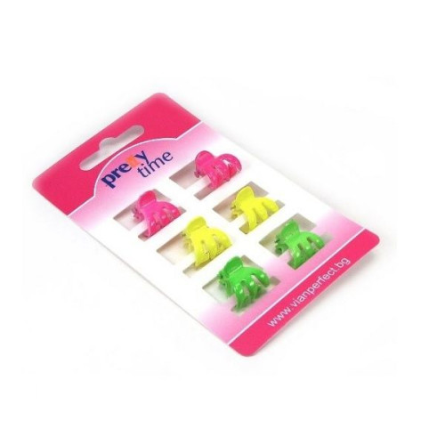 Pretty Time Hair Clips 6 pcs - JAC120644