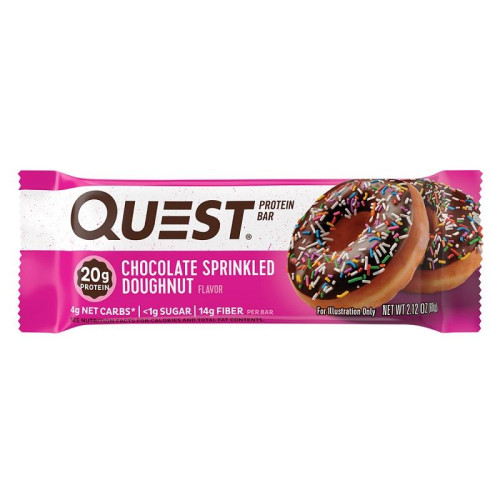 Quest Protein Bar Chocolate Glazed Donut with Sprinkles 2.12 oz (60 g)