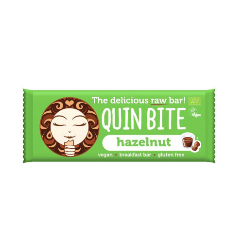Quin Bite Hazelnut Organic Vegan Raw Bar 1.06 oz (30 g)