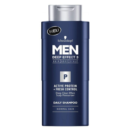 Schwarzkopf Men Active Protein Shampoo for Men with Active Protein for Deep Cleansing 8.45 fl oz (250 ml)