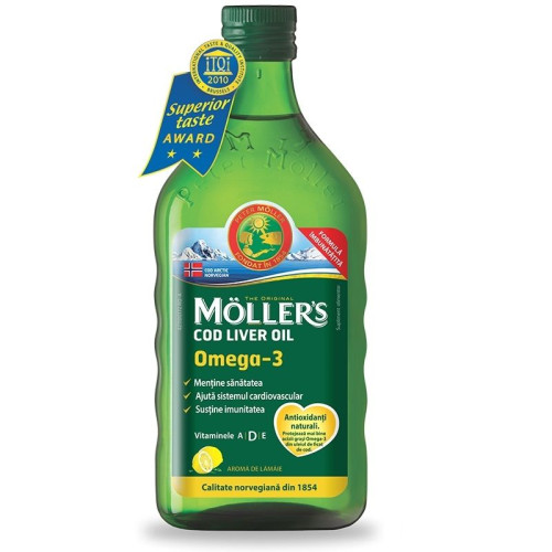 Moller's Cod Liver Oil with Lemon Flavor Syrup 8.45 fl oz (250 ml)