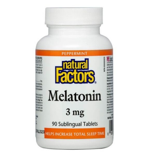 Natural Factors Melatonin for Insomnia and High Stress 90 Tablets