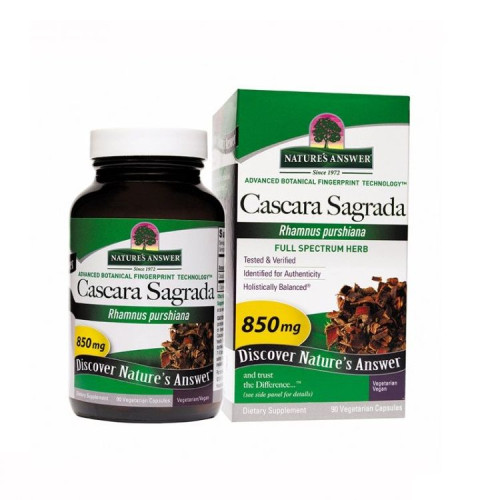 Nature's Answer Cascara Sagrada for Constipation 850 mg 90 Capsules