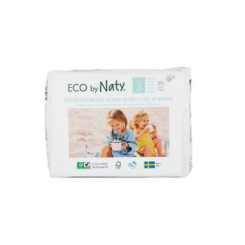 Naty Nature Babycare 3 Eco Disposable Diapers for Children 8.8-19.8 lb (4-9 kg) 30 pcs