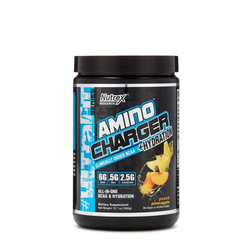 Nutrex Amino Charger + Hydration Amino Acids and Hydrating Complex with Peach and Pineapple 12.7 oz (360 g)