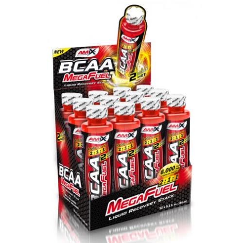 Amix BCAA Megafuel 6000 Orange 5.07 fl oz (150 ml) 12 Ampoules